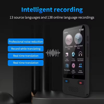 Portable S85 Intelligent Translator Device with Large Screen, Supporting 138 Languages and Real-Time Offline Translation
